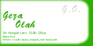 geza olah business card