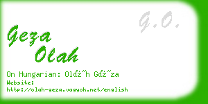 geza olah business card